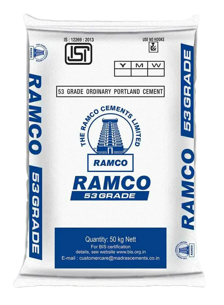 Ramco Cement OPC 53 Grade, 50 Kg Bag