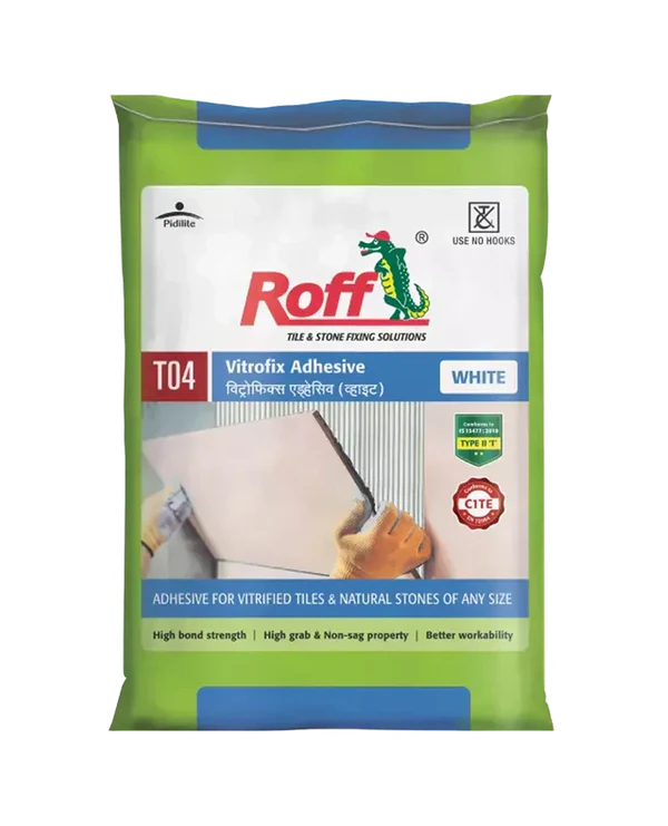 Roff T04 VFA Tile Adhesive, White, 20 Kg Bag