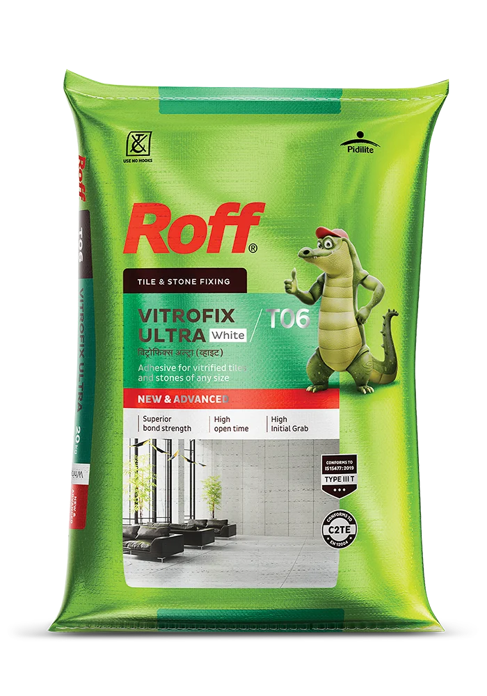 Roff T06 Vitrofix Ultra Adhesive, White, 20 Kg Bag