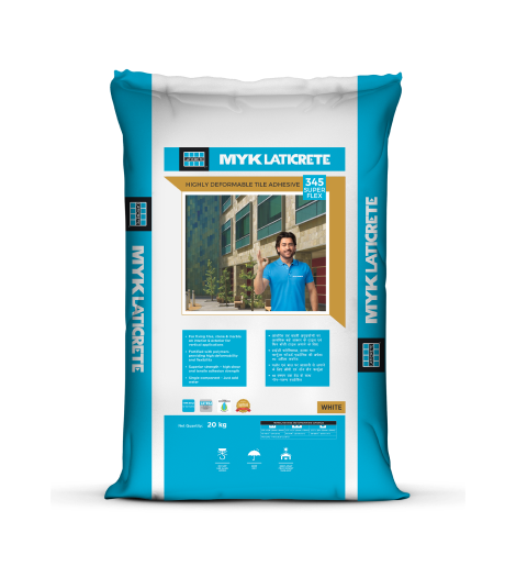 Materialhunt MYK Laticrete LATICRETE 345 Super Flex Adhesive, Grey, 20 Kg Bag