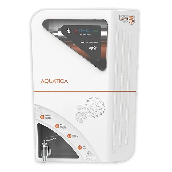 Nexus Aquatica Touch Start RO+UV water purifier with 16 litre tank and smart LED display