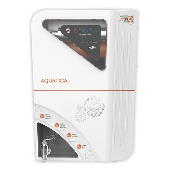 Nexus Aquatica Touch Start RO+UV water purifier with 16 litre tank and smart LED display