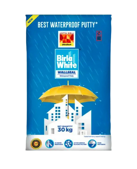 Birla White WallSeal Waterproof Putty, 30 Kg Bag