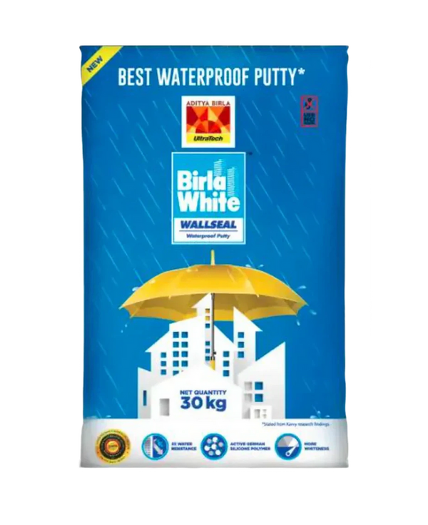 Birla White WallSeal Waterproof Putty, 30 Kg Bag