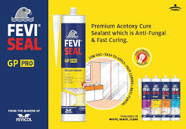 Pidilite Feviseal GP Pro Silicon Sealant (Clear/Black/White), 280 ML