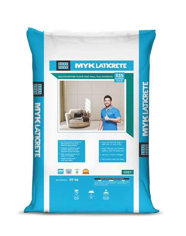 MYK Laticrete 335 Super Flex Tile & Stone Adhesive, Grey, 20 Kg Bag