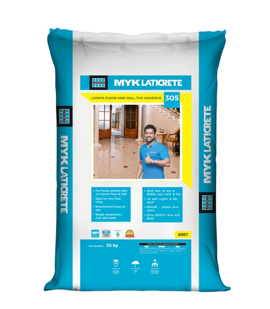 MYK Laticrete 305 Tile Adhesive, Grey, 30 Kg Bag