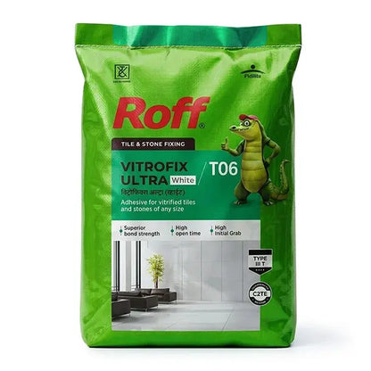 Roff T06 Vitrofix Ultra Adhesive, White, 20 Kg Bag