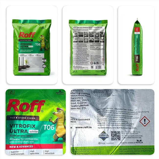 Roff T06 Vitrofix Ultra Adhesive, White, 20 Kg Bag – view 2