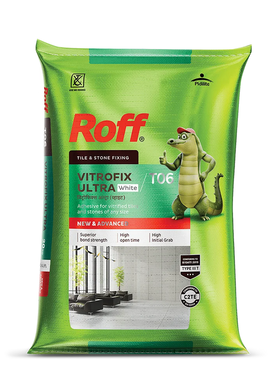 Roff T06 Vitrofix Ultra Adhesive, White, 20 Kg Bag
