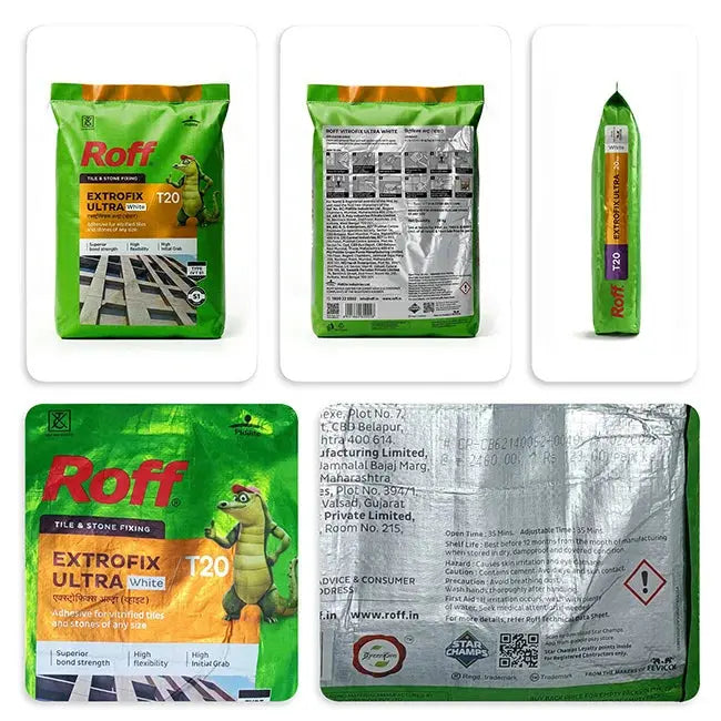 Roff T20 Extrofix Ultra Tile Adhesive, White, 20 Kg Bag – view 2