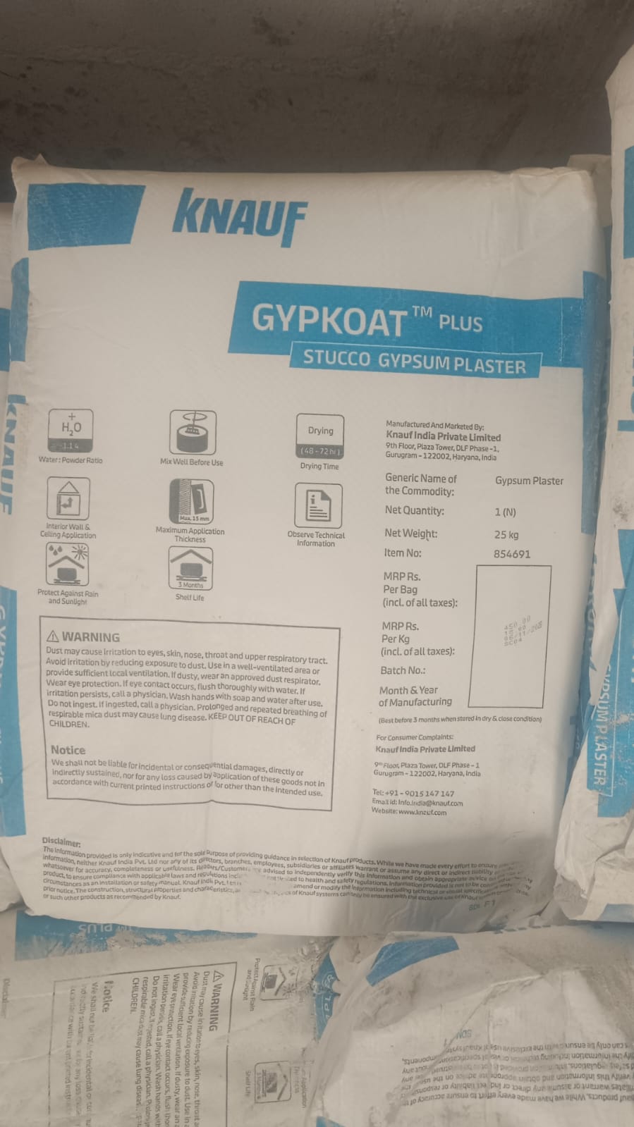 Knauf Gypcoat Prime Gypsum Plaster