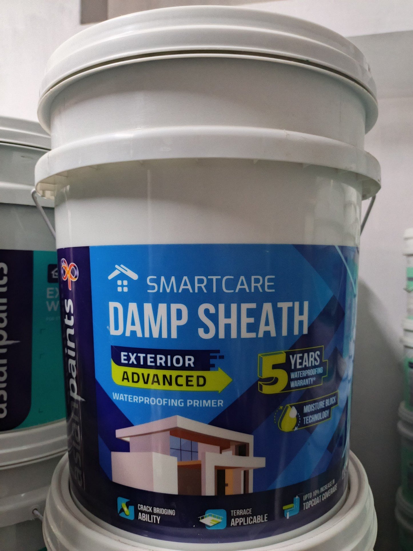 Asian Paints SmartCare Damp Sheath Exterior Waterproofing Primer Advance, 20 Liter